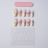 Load image into Gallery viewer, 10pcs SIZE S M L Handmade Craft Press On Nails, Candy Love Diamond Style Fashion Diamond Fake Nails For Women And Girls