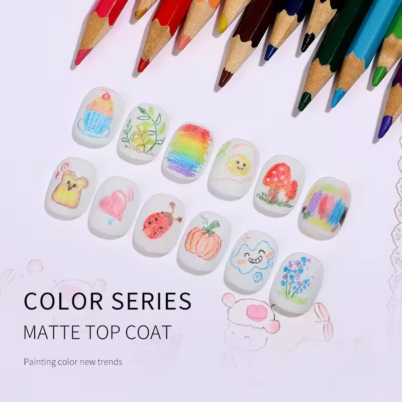 Yasterd 12Pcs Colored Nail Pencil Graffiti Drawing