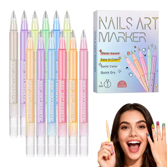 Yasterd  12 Colors Nail Art Pens Set