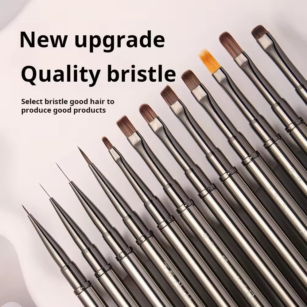 Yasterd 6Pcs High-Quality Multi-functional Detachable Double-Ended Nail Art Brush Set