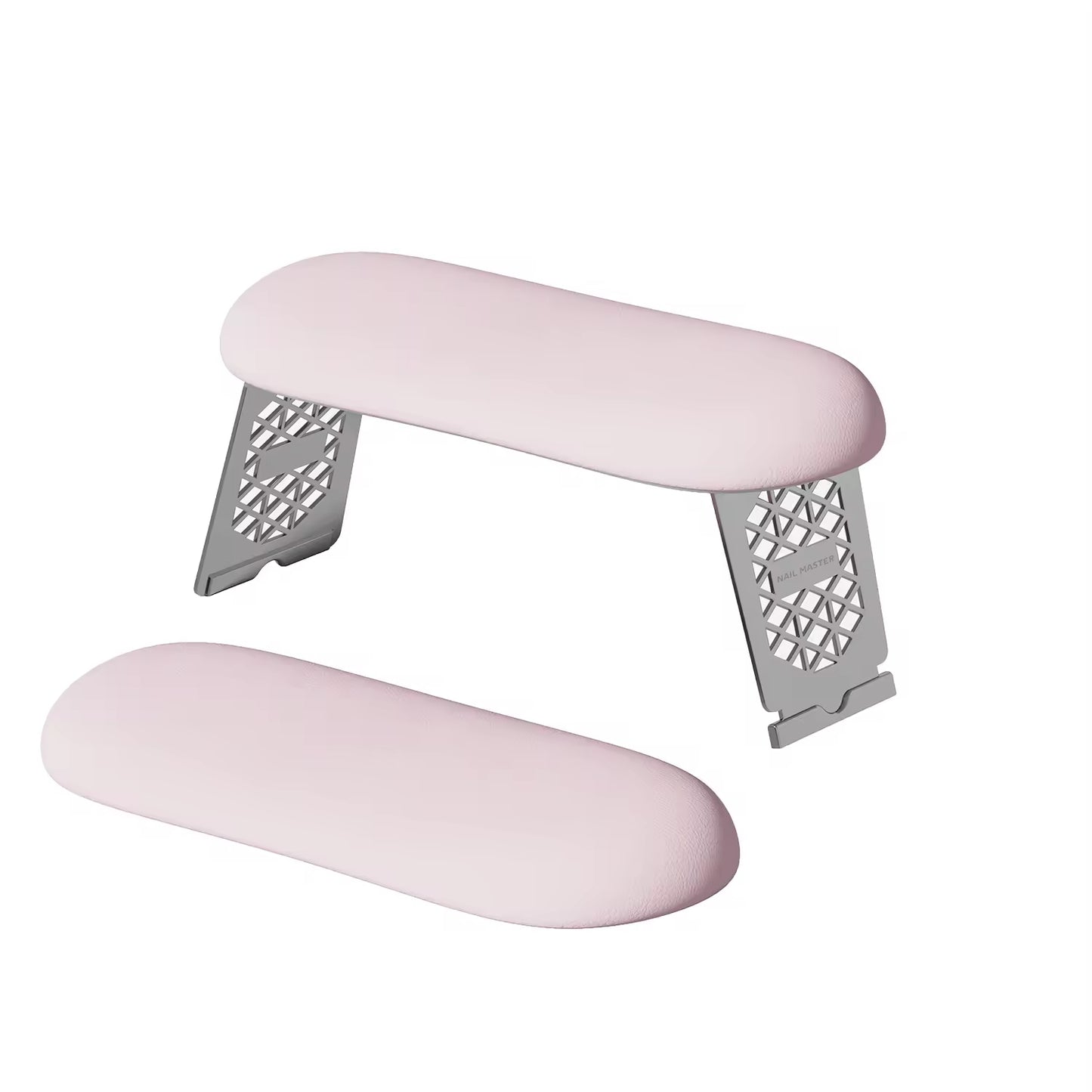 Yasterd Portable PU Leather Nail Arm Rest-Pink