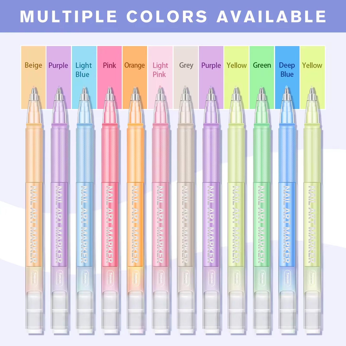 Yasterd  12 Colors Nail Art Pens Set
