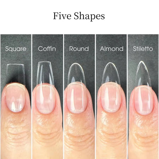 Yasterd Soft Gel Tips 600Pcs 5 Shapes