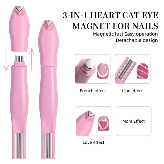 Yasterd 3-In-1  Heart Shape Magnetic Pen