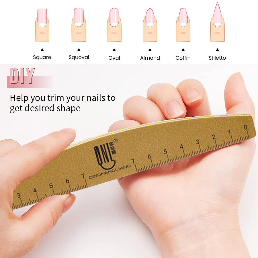 Yasterd 1Pc Durable Washable Nail File With Scale