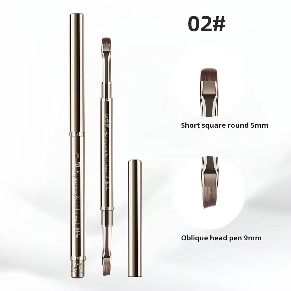 Yasterd 6Pcs High-Quality Multi-functional Detachable Double-Ended Nail Art Brush Set