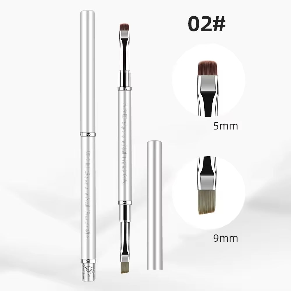 Yasterd 6Pcs High-Quality Multi-functional Detachable Double-Ended Nail Art Brush Set