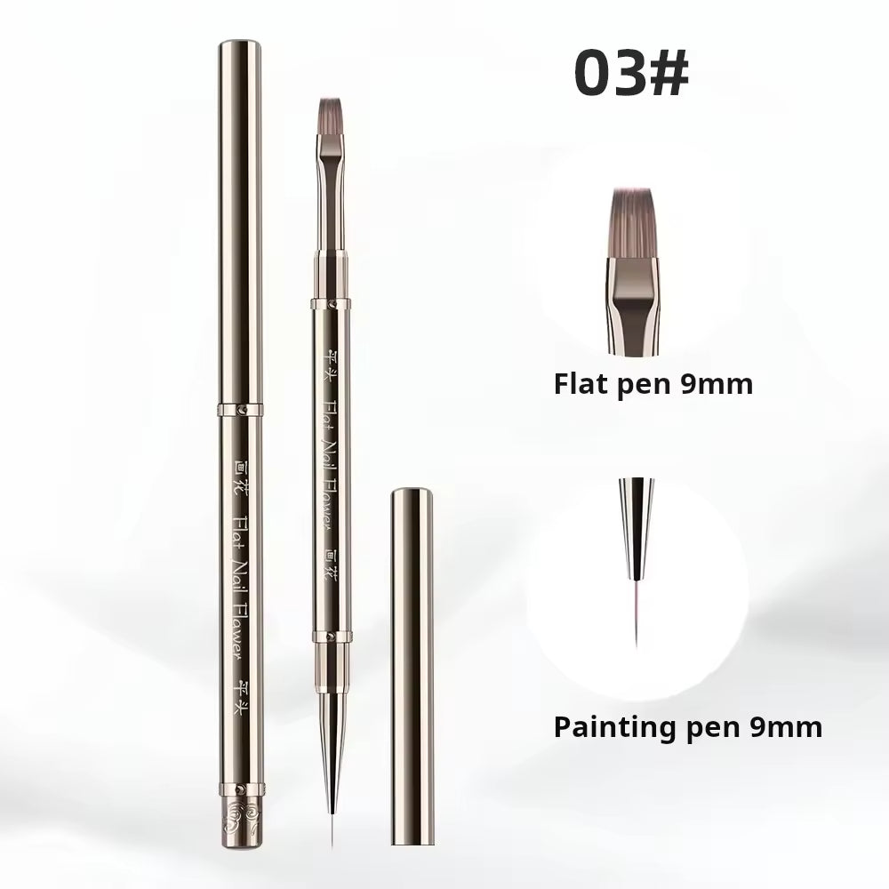 Yasterd 6Pcs High-Quality Multi-functional Detachable Double-Ended Nail Art Brush Set