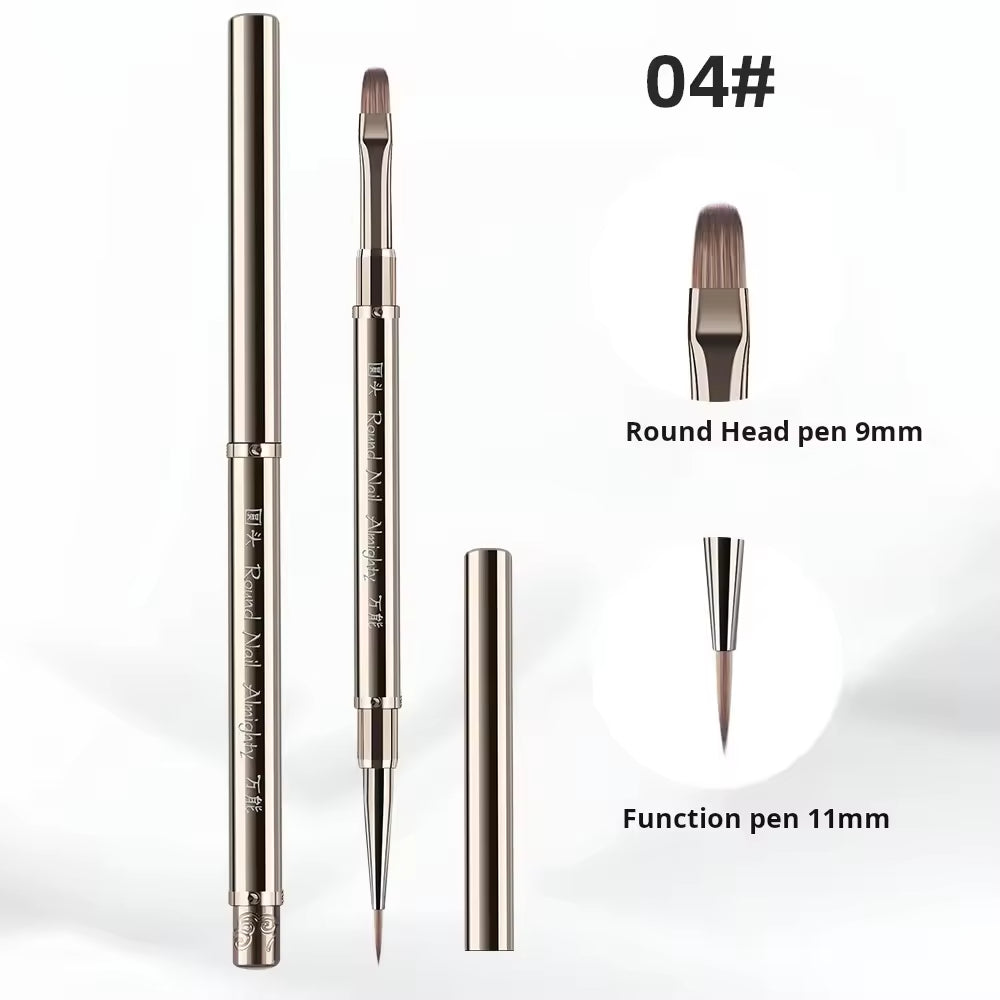 Yasterd 6Pcs High-Quality Multi-functional Detachable Double-Ended Nail Art Brush Set