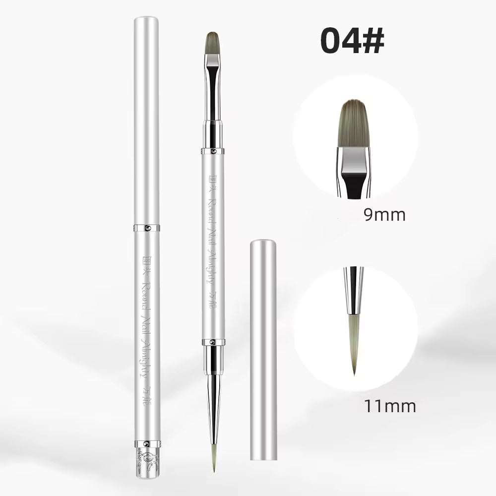 Yasterd 6Pcs High-Quality Multi-functional Detachable Double-Ended Nail Art Brush Set