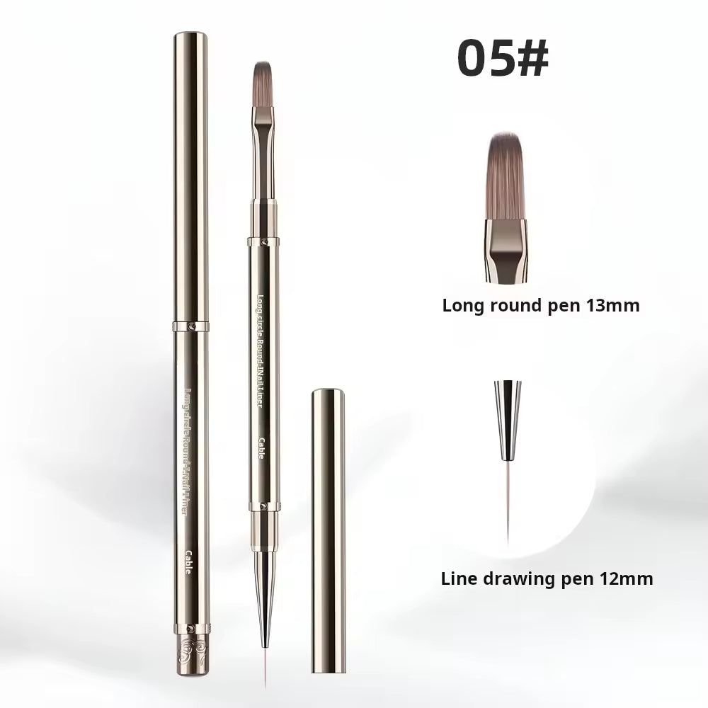 Yasterd 6Pcs High-Quality Multi-functional Detachable Double-Ended Nail Art Brush Set