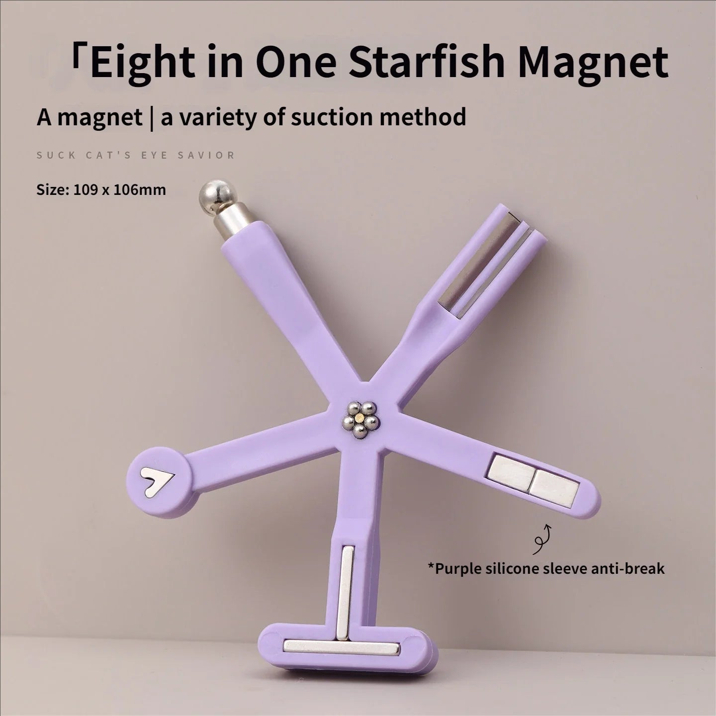Yasterd Multi-Functional Nail Magnet 8-in-1 Cat Eye Nail Art Tool