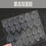 Load image into Gallery viewer, Nail jelly adhesive double sided adhesive waterproof indentation transparent invisible wear nail piece fake nail adhesive sticker thickened 24pcs