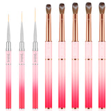 Load image into Gallery viewer, Yasterd nail brush combination set 100% Kolinsky Acrylic nail brush Liner 5pcs Double-Ended Nail Art Brushes Set