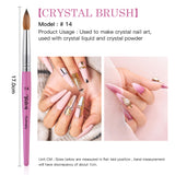 Load image into Gallery viewer, Yasterd Round Oval Size（#8/10/12/14/16) 100% Kolinsky Acrylic Nail Brush