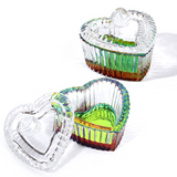 Load image into Gallery viewer, 2Pcs Crystal Glass Bowl Cup for Nail Art Acrylic Powder Liquid (Heart Shaped)