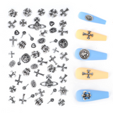 Load image into Gallery viewer, 50 Pcs Cross Nail Art Charm Decoration