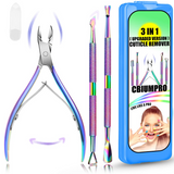 Load image into Gallery viewer, 3-in-1 Professional Cuticle Trimmer with Cuticle Pusher