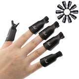 Load image into Gallery viewer, 10PC Plastic Acrylic Nail Art Soak Off Cap Clip