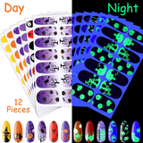 Load image into Gallery viewer, 168 Pieces Gothic Halloween Full Wrap Nail Stickers