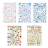 Load image into Gallery viewer, 10 Sheets Butterfly Nail Art Stickers Self-Adhesive Nail Decals