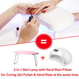 Load image into Gallery viewer, Professional 48W Manicure Hand Rest Nail Lamp, 2 in 1 Nail Arm Rest UV LED Gel Nail Dryer for Nail Salon Home Use