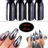 Load image into Gallery viewer, Nail Gang Pro Mirror Effect Midnight Black Chrome Nail Pigment Powder Smokey Black Nail Polish Powder Color Laser Glitter Powder Sequins Nail Art Decoration Tool Smokey Eyes Make up Crafting (2)