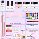 Load image into Gallery viewer, 65 IN 1 Nail Kit Set Professional Acrylic with Everything  -24 Glitter Acrylic Powder Liquid Monomer UV LED Nail Lamp Acrylic Nail Drill