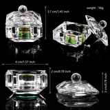 Load image into Gallery viewer, 2Pcs Crystal Glass Bowl Cup for Nail Art Acrylic Powder Liquid(Quadrilateral)