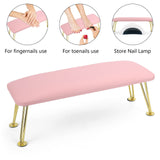 Load image into Gallery viewer, Nail Hand Rest Cusion, Microfiber Leather Arm Rest Nail Table for Fingernails and Toenails, Professional Manicure Nail Pillow Hand Rest Stand for Nail Technician Salon Use (Pink)