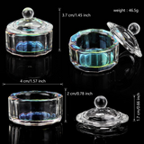 Load image into Gallery viewer, 2Pcs Crystal Glass Bowl Cup for Nail Art Acrylic Powder Liquid