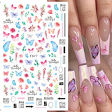 Load image into Gallery viewer, 10 Sheets Butterfly Nail Art Stickers Self-Adhesive Nail Decals