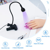 Load image into Gallery viewer, Nail Lamp with Black Gooseneck and Clamp