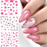 Load image into Gallery viewer, 12PCS Pink Cherry Blossoms Tree Flowers Nail Water Stickers