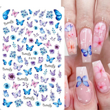 Load image into Gallery viewer, 10 Sheets Butterfly Nail Art Stickers Self-Adhesive Nail Decals