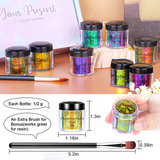 Load image into Gallery viewer, 8 Color Changing Pigment Powder Flakes for Nails Art