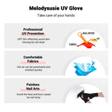 Load image into Gallery viewer, MelodySusie Anti UV Gloves for Gel Nail Lamp, Professional Protection Gloves for Manicures, UV Shield Gloves, Nail Art Skin Care Fingerless Glove Protect Hands, Home Outdoor Use