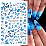 Load image into Gallery viewer, 10 Sheets Butterfly Nail Art Stickers Self-Adhesive Nail Decals