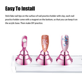 Load image into Gallery viewer, 4 Sets Pink Nail Stand for Press on Nails Display