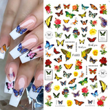 Load image into Gallery viewer, 10 Sheets Butterfly Nail Art Stickers Self-Adhesive Nail Decals