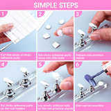 Load image into Gallery viewer, 4 Sets Pink Nail Stand for Press on Nails Display