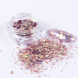 Load image into Gallery viewer, 8 Boxes / Set Holographic Nail Glitter Mermaid Powder Flakes Shiny Charms Hexagon Nail Art Pigment Dust Decoration Manicure