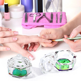 Load image into Gallery viewer, 2Pcs Crystal Glass Bowl Cup for Nail Art Acrylic Powder Liquid(Hexagon)