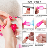 Load image into Gallery viewer, Plastic Nail Art Soak Off Cap Clip (10 Pcs Pink)