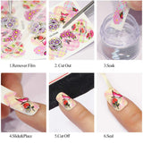 Load image into Gallery viewer, 12PCS Pink Cherry Blossoms Tree Flowers Nail Water Stickers