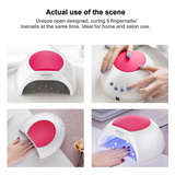 Load image into Gallery viewer, Gel UV Nail Lamp with 4 Timer Setting Sensor(one Pink pad)