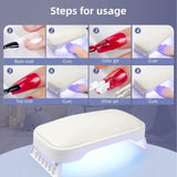 Load image into Gallery viewer, Professional 48W Manicure Hand Rest Nail Lamp, 2 in 1 Nail Arm Rest UV LED Gel Nail Dryer for Nail Salon Home Use